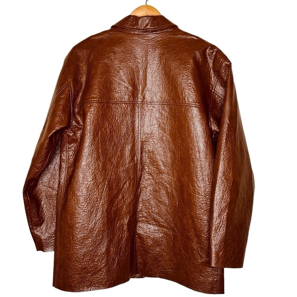 Aritzia Wilfred Adina Blazer Textured Vegan Leather Jacket Size L - Picture 9 of 9